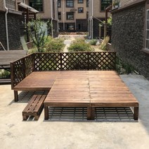 야외 조립식 미니 평상 만들기 DIY 원목 옥상 정원 마당 베란다 테라스 농막 데크, 90cm 펜스