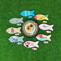 답례품 선물용 캘리 말씀아트 디자인 물고기 냄비받침, 7.153 Fish2, 기본박스