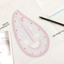 릴리패브릭 [키링] 다용도 눈물자 물방울자 암홀자 각도기 원자