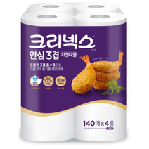 크리넥스 안심 키친타올 3겹 140매 4롤, 1개