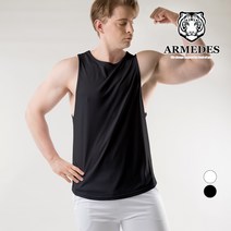 아르메데스 남성용 무지 헬스 데일리 머슬핏 짐웨어 나시 AR-115