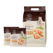 지니펫 홍삼함유 밸런스업 고양이사료 더캣 닭고기&오리1kg/연어&닭고기1kg 사료50gx12봉, 01 닭고기 오리 1kg