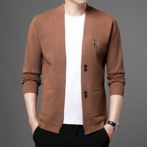 사랑과 봄 가을 새로운 단색 니트 카디건 남자 한국 슬림 저지 코트 타이드