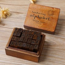 빈티지 나무 스탬프 DIY 숫자 알파벳 고무 세트 저널링 공예 카드 만들기 회화 교육 28 개, caotixiaoxie