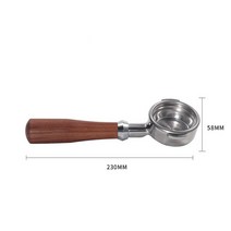 58mm 네이키드 포터 필터 우드 커피 머신 바닥 없는 필터 포터 필터 expobar 로켓 gemilai faema e61 ecm wega universal, 1-네이키드 포터필터