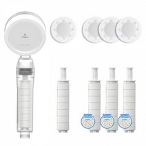 이온폴리스]LED샤워기+바디염소필터 3EA+헤드필터3EA, LED샤워기+바디염소필터 3EA+헤