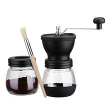 커피 그라인더 분쇄기 단일 를 위한 저장 용기가 있는 수동 소프트 브러시 코니카 미니 밀링 머신, 스타일01