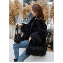 모피조끼 리얼 폭스 토끼 양털 모티브 롱 퍼 베스트 양고기 모피 커프와 밑단 여성 영어 칼라 패션 재킷 따뜻한 겨울과 새로운 진짜 천연 정품 토끼 모피 코트