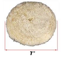 차량 광택제 양모 연마 패드 버핑 자동차 디스크 5/6/7 인치 스레드 폴리 셔 휠 라이트 청소 도구, 03 7 inches_01 울 휠