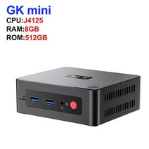 소형PC 미니PC 산업용미니PC Beelink-GK 미니 PC 인텔 셀러론 J4125 8GB DDR4 128GB/256GB SSD 윈도우즈 1, 02 AU, 03 J4125 8GB 512GB