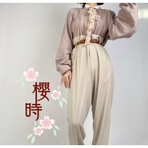 철릭블라우스 사쿠라 미스트 크림 페이스 중국전통의상 명제 스탠딩카라 활주머니 소매 셔츠 리폼 정릉 바지 2675779648