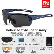 자전거 스포츠 사이클 고글 안경 변색 편광 ROCKBROS Photochromic UV400 선글라스 남자 여자 Anti Glare 경량 하이킹 사이클링, 10119_KOREA | Polarized