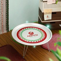 서울우유 레트로 양은 밥상 좌식테이블 캠핑 혼밥 막걸리 추억 접이식 달빛스토어