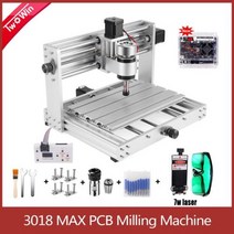 CNC 3018 MAX 레이저 조각기 GRBL 제어 200W 스핀들 3 축 PCB 절단 밀링 머신 금속 CNC 라우터 섬유 목재 레이저 프린터, 7w laser+with offline