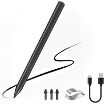 Active Stylus Pen For Microsoft Laptop Book 4 3 2 1 Surface Go Pro 5 6 7 8 9 Studio Tablet Magnetic, [01] Black