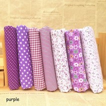 면원단 면직물 코튼 패브릭 인쇄 의류 가방 바느질 퀼트 패치 워크 홈 용품 DIY 수제 액세서리, 03 Purple
