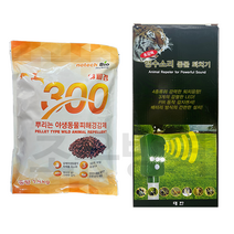 텃밭등멧돼지 고라니 대동물야생동물기피제 야피경1.8kg+맹수소리동물퇴치기1개