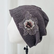 여성비니 여자두건 엄마 할머니 중년 고급 봄 여름 얇은 50대 항암 60대 코사지 시원한 모자