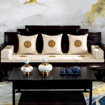 중국어 마호가니 소파 쿠션 사계절 유니버설 스폰지 쿠션 의자 쿠션 미끄럼 방지 단단한 나무 아라한 침대 클래식 자수 사용자 정의, 뉴 차이니즈 소파 - 베이지, 사용자 정의를 위해 고객 서비스에 문의하십시오 {스펀