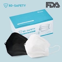 보따리 국산 BD-SAFETY 일회용 덴탈 마스크 50매 3중필터 블랙 검정, 검정 50개 1box