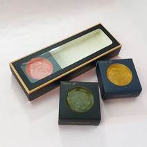 천연비누 PVC 투명 창문 3구 블랙 포장박스, 10개