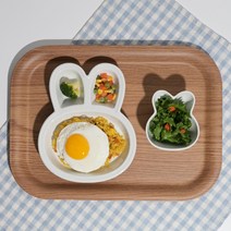 토끼 곰돌이 다이어트용 어른 성인식판 어린이 도자기식판, 식판, 고양이