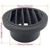 히터부품 air vent ducting y t l 플랫 피스 엘보우 파이프 출구 배기 조이너 커넥터 webasto eberspaecher 디젤 주차 히터, t2 75mm