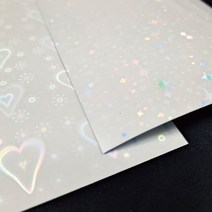 A4 홀로그램 패턴 시트지 탑꾸 폴꾸 다꾸 시트커버 별패턴 하트패턴, 하트패턴-A4-1장