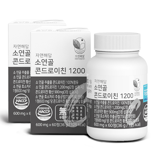 자연해답 소연골 콘드로이친 1200, 60정, 36g, 2박스