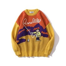 니트 일본 하라주쿠 맨투맨 오버핏 홍대 루즈핏 빈티지 힙합