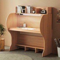 e스마트 엘리트 와이드 독서실책상 1230 / LED스탠드 포함, 색상:메이플