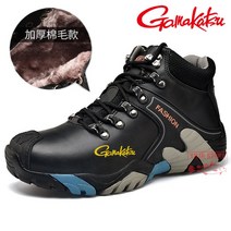 낚시용품 Gamakatsu-낚시화 미끄럼 방지 하이탑 플러시 마틴 부츠 남성용 야외 하이킹 신발 따뜻한 방수, 04 41, 05 5