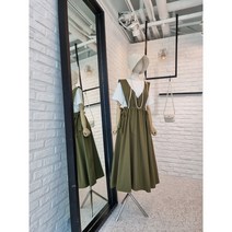 [반다리] 코튼 멜빵 스트링 주머니 원피스