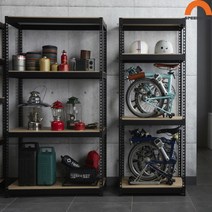 조립식 철제 앵글 수납선반 1500x700x1950_6단, 블랙앵글