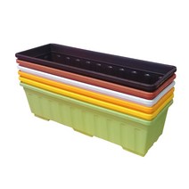 흙쟁이 신초화박스 채소재배 베란다 텃밭 플라스틱 화분, (화이트), 01.신초화 화분