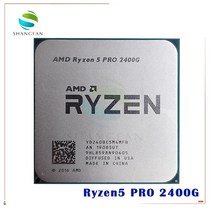 AMD Ryzen 5 2400G R5 pro 3.6 GHz 쿼드 코어 스레드 65W CPU 프로세서 YD2400C5M4MFB 소켓 AM4 중고