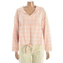 르샵 르샵 NC02 밑단스트링후드체크블라우스 LK8BL606A (7127799)