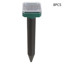 뱀 퇴치제 퇴치기 퇴치방법 태양열 강화 초음파 소닉 마우스 두더지 해충 설치류 구충제, 8pcs 광장