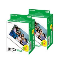 후지 필름 FUJIFILM 카메라 후지 인스턴트 카메라 200/210/300/100/500AF 용 필름 인스탁스 와이드 페이퍼, 02 40 Sheets Film