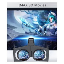 vr기기 헤드 기어 vr 스마트글라스 게임기 안경 휴대용 3D 영화 게임 플라스틱 가상 현실 VR 키트 접이식 휴대폰용, 한개옵션0