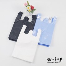 청소가좋다 손잡이 비닐봉투 마트봉투 손잡이봉투 12종, 손잡이1호 19×33 3L 300매 흰색, 300개