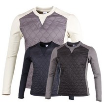 럭스골프 남성 봄 가을 골프웨어 퀄팅 라운드 골프 긴팔 티셔츠