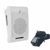 Waytronic P12 모션 센서 스피커 짖는 개 알람 할로윈 센서 사운드가 있는 무서운 아나운서/어린이 안전/가정 보안/화이트 DC12V, White
