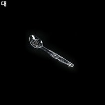 뷔페 주방용품 PC 대형 투명 업소용 서빙 롱스푼 요리스푼 타공스푼 스푼 소형, PC 뷔페 업소용 서빙 타공스푼 투명 대형