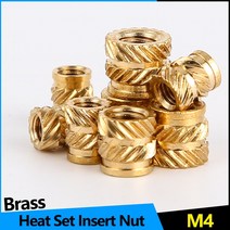 열 프레스기 소형 평판 프레스 인쇄기 프린팅 열전사 50pcs 스레드 황동 널링 인서트 너트 열 세트 인서트 너트 임베드 부품 여성 3d 인쇄 m4용 구멍에 끼워 맞춤, m4x6.5x8.0