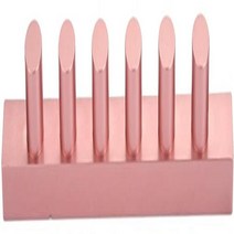 12.1 립스틱 몰드 립 밤 금형 장미 골드 듀얼 알루미늄 합금 휴대용 내구성과 한 립밤 제조기 몰딩 도구 6 홀