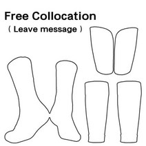 정강이보호대 세트 Hight 탄력성 신 가드 슬리브 축구 성인 키즈 양말 패드 전문 레깅스, Free collocation+Kids(25-45kg)