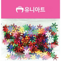 [5개묶음]유니아트 만들기재료 스팡클 눈꽃 소, 1개