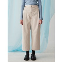 Kuho plus 커브드 Fit Tuck 데님 팬츠 베이지