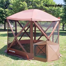 라온팝 사계절 원터치텐트 (천장원터치) 대형 쉘터 자동 오토 캠핑 타프스크린 대형 모기장 그늘막 동계 텐트